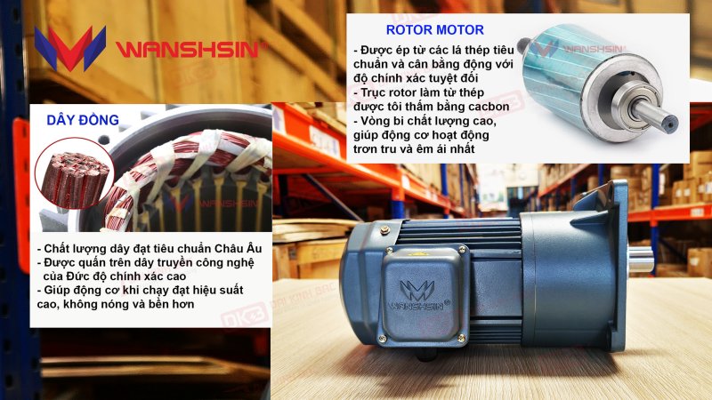 Motor Giảm Tốc Mặt Bích Wanshsin GV18-100W-40S