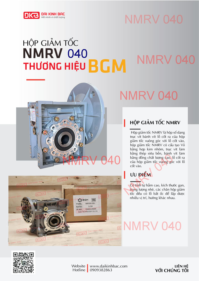 ưu điểm động cơ cao cấp nmrv 040 BGM