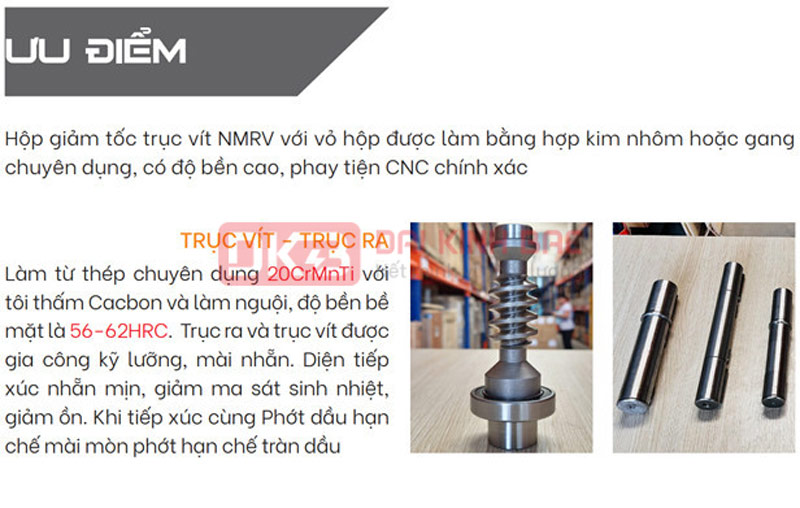 ưu điểm hộp số trục nmrv 050 bgm cao cấp