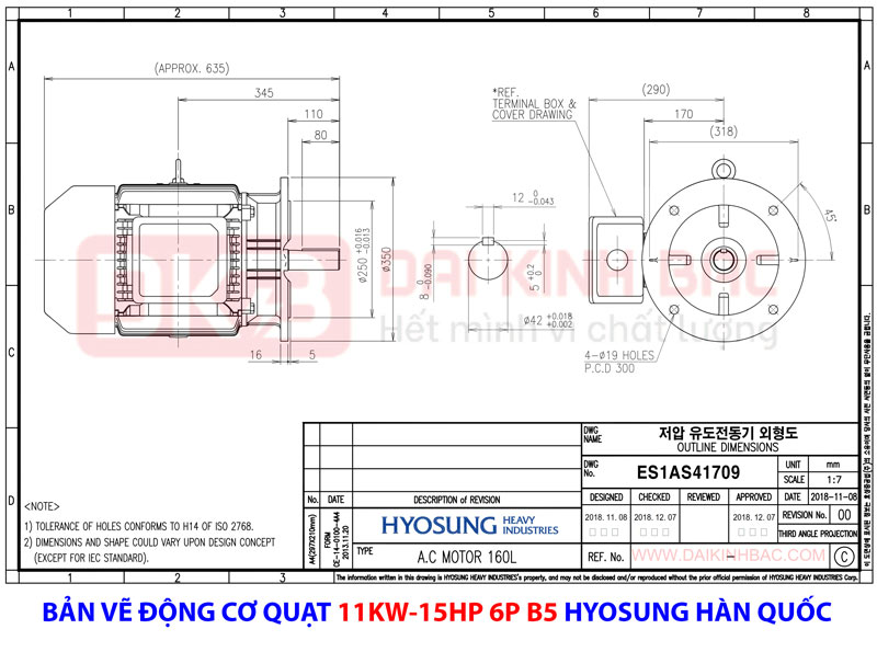 bản vẽ chi tiết động cơ hyosung han quoc