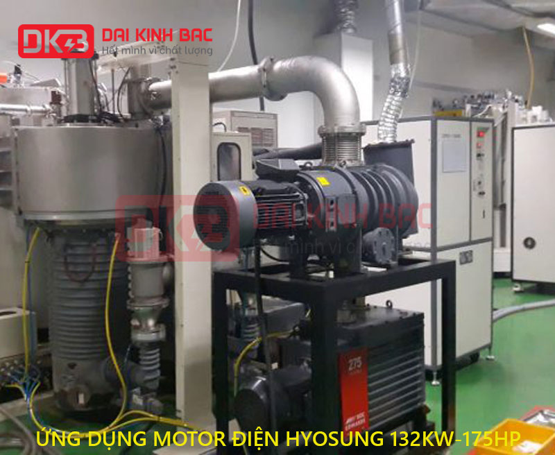 ung dung bom cua motor dien hyosung 132kw