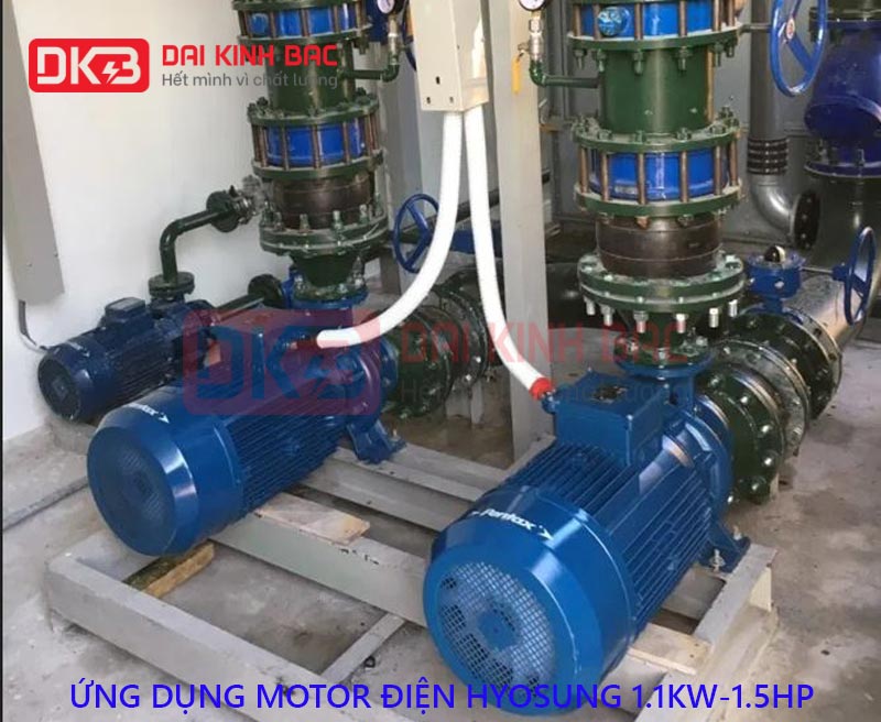 úng dụng Motor điện hyosung hàn quốc 160KW 4P 3 pha trong ngành Bơm