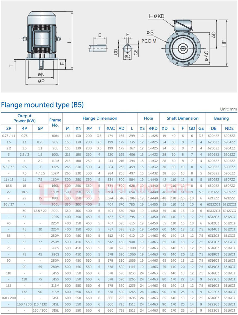 Motor Điện 3 Pha 18.5KW- 25HP 6P 6 Cực - Hyosung Hàn Quốc