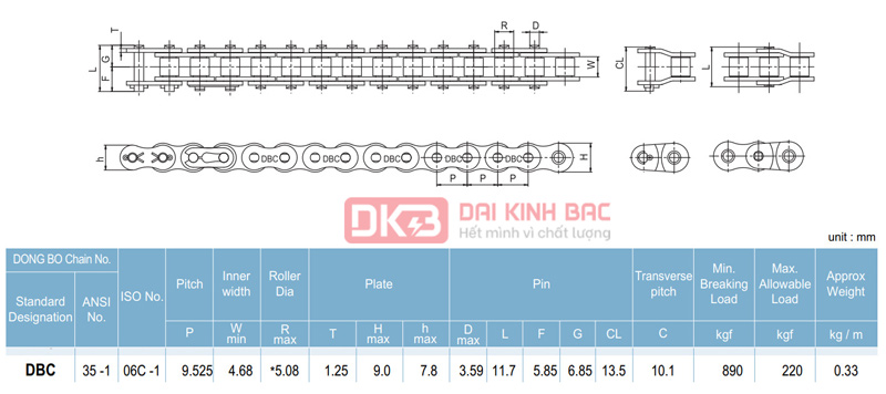 Xích Công Nghiệp DBC 35-2