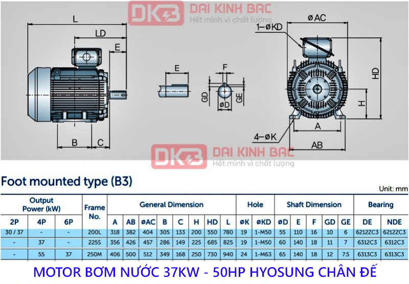 ban ve motor bom nuoc hyosung 45kw chan de