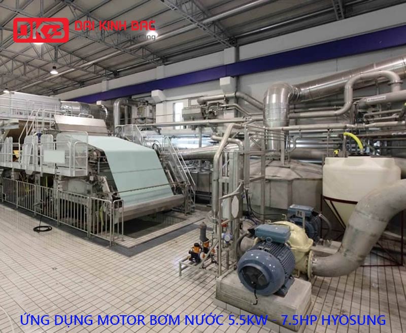 ung dung cua motor bom nuoc 5.5kw hyosung 