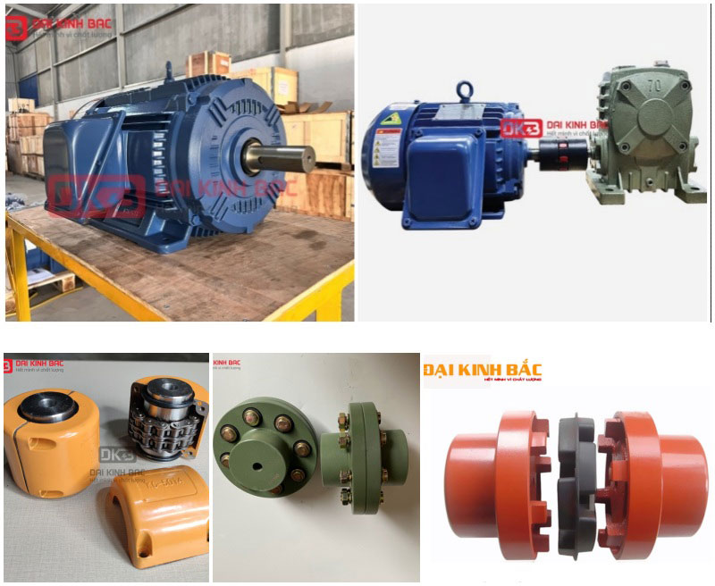 ảnh motor chân đế 7.5kw hyosung 4P 3 pha kết nối qua khớp nối