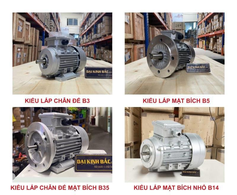 Các kiểu lắp motor diện BGM chất lượng vỏ nhôm