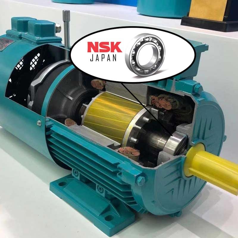 Motor điện BGM sữ dụng vòng bi (bạc đạn) NSK-Nhật