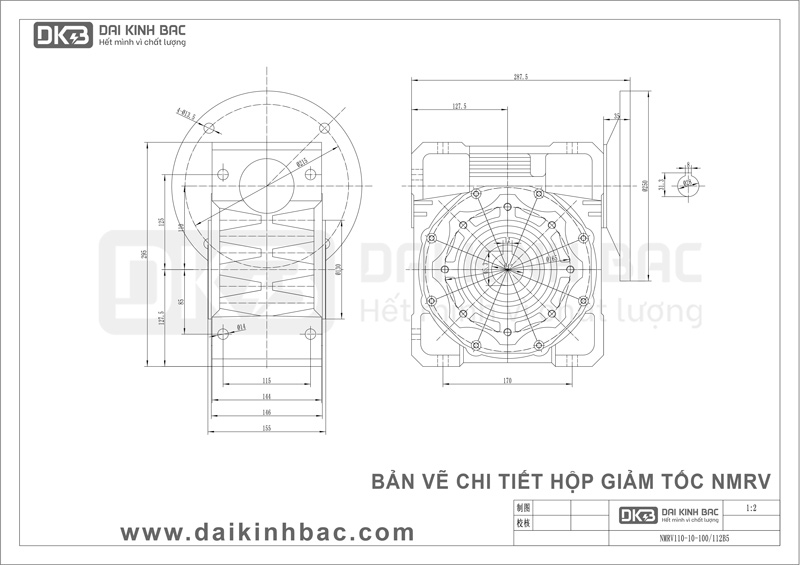 Hộp Giảm Tốc Cao Cấp NMRV 110 - BGM