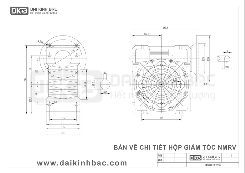 Hộp Giảm Tốc Cao Cấp NMRV 110 - BGM