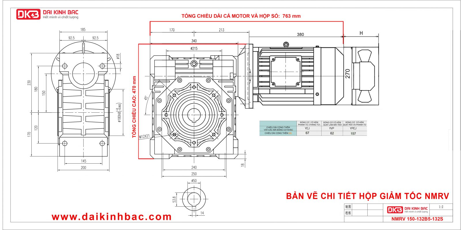 bản vẽ hộp số NMR 150