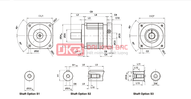 Hộp giảm tốc servo AB - APEX