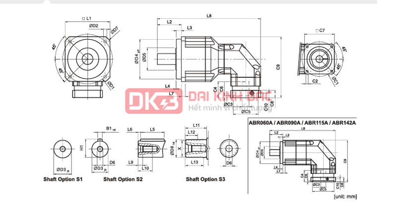 Hộp giảm tốc servo ADR - APEX