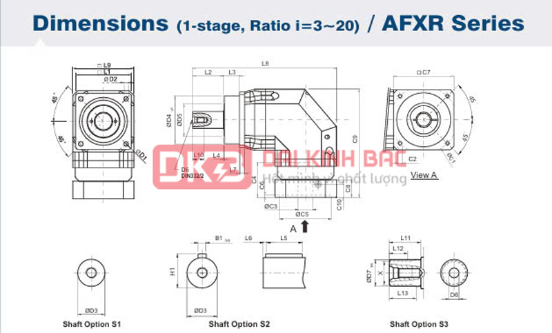 Hộp giảm tốc servo AFXR - APEX