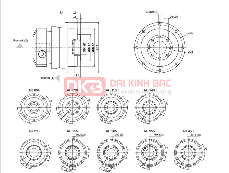 Hộp giảm tốc servo AH - APEX