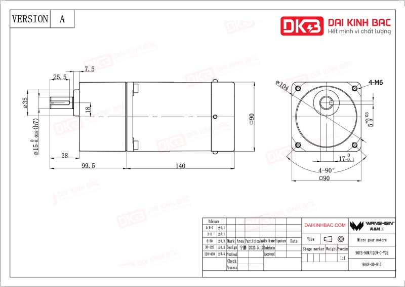 ban ve-Motor-giam-toc-mini-120W 90YS120WGV22