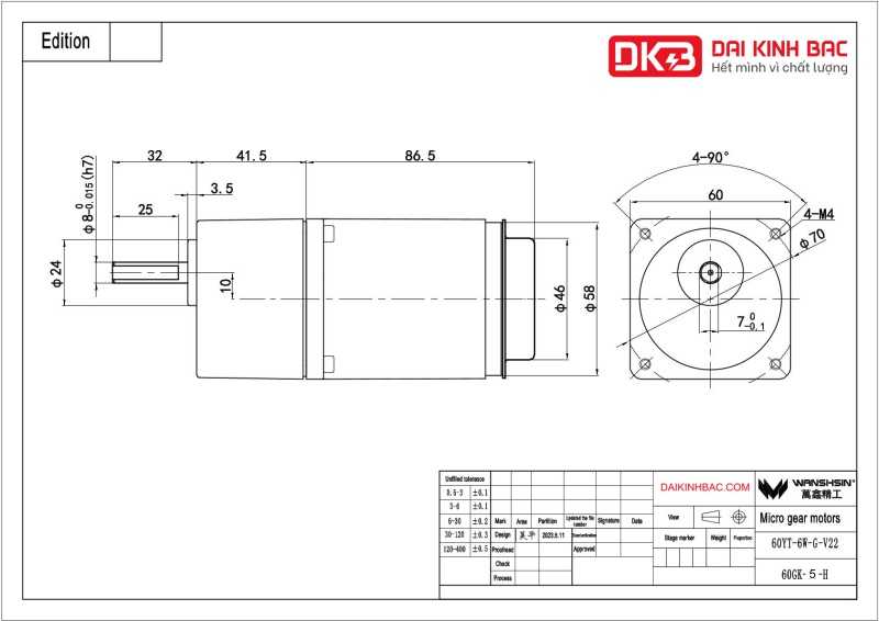 ban-ve-Motor-giam-toc-mini-6w 60YS06WGV22 + 60GK-5-H