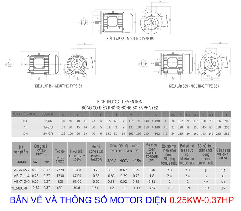 ban ve motor 025kw