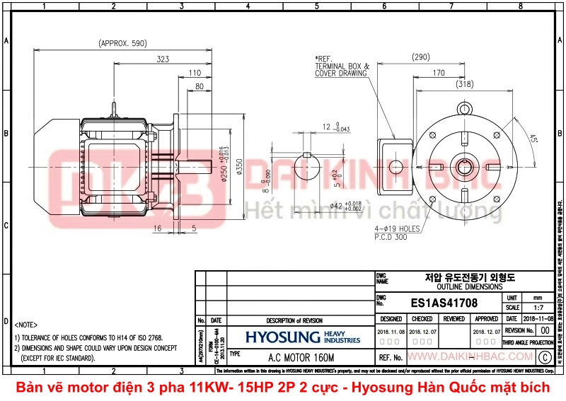 ban-ve-motor-dien-3-pha-11KW- 15HP-2p-2-cuc-hyosung-han-quoc-mat-bich