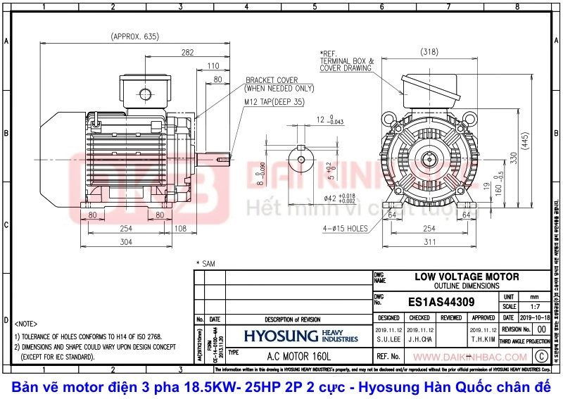 ban-ve-motor-dien-3-pha-18.5KW- 25HP -2p-2-cuc-hyosung-han-quoc-chan-de