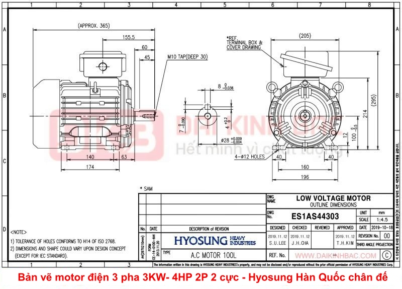 ban-ve-motor-dien-3-pha-3KW- 4HP-2p-2-cuc-hyosung-han-quoc-chan-de