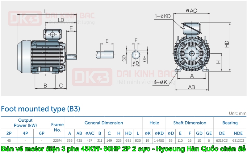 ban-ve-motor-dien-3-pha-45KW- 60HP-2p-2-cuc-hyosung-han-quoc-chan-de