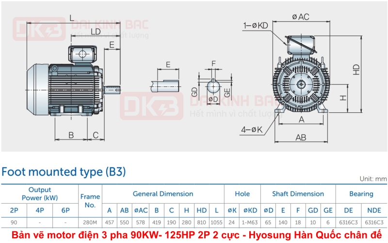 ban-ve-motor-dien-3-pha-90KW- 125HP-2p-2-cuc-hyosung-han-quoc-chan-de