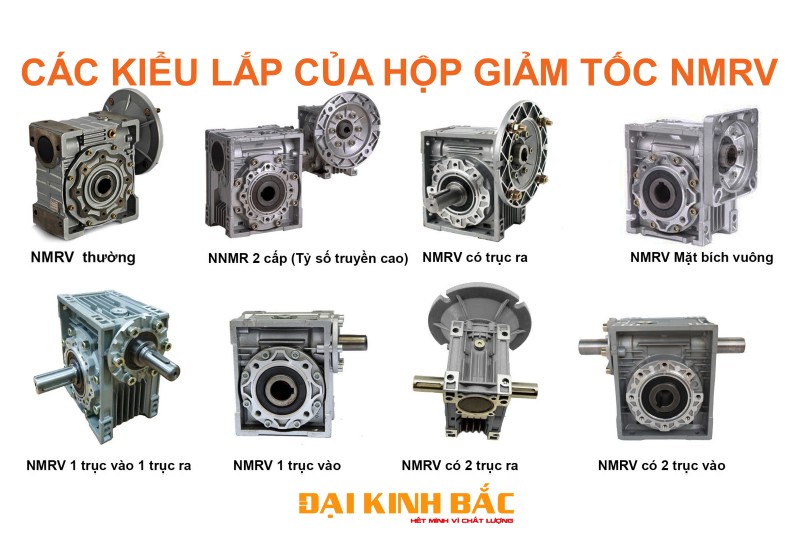 Các kiểu lắp phổ biến của hộp giảm tốc NMRV