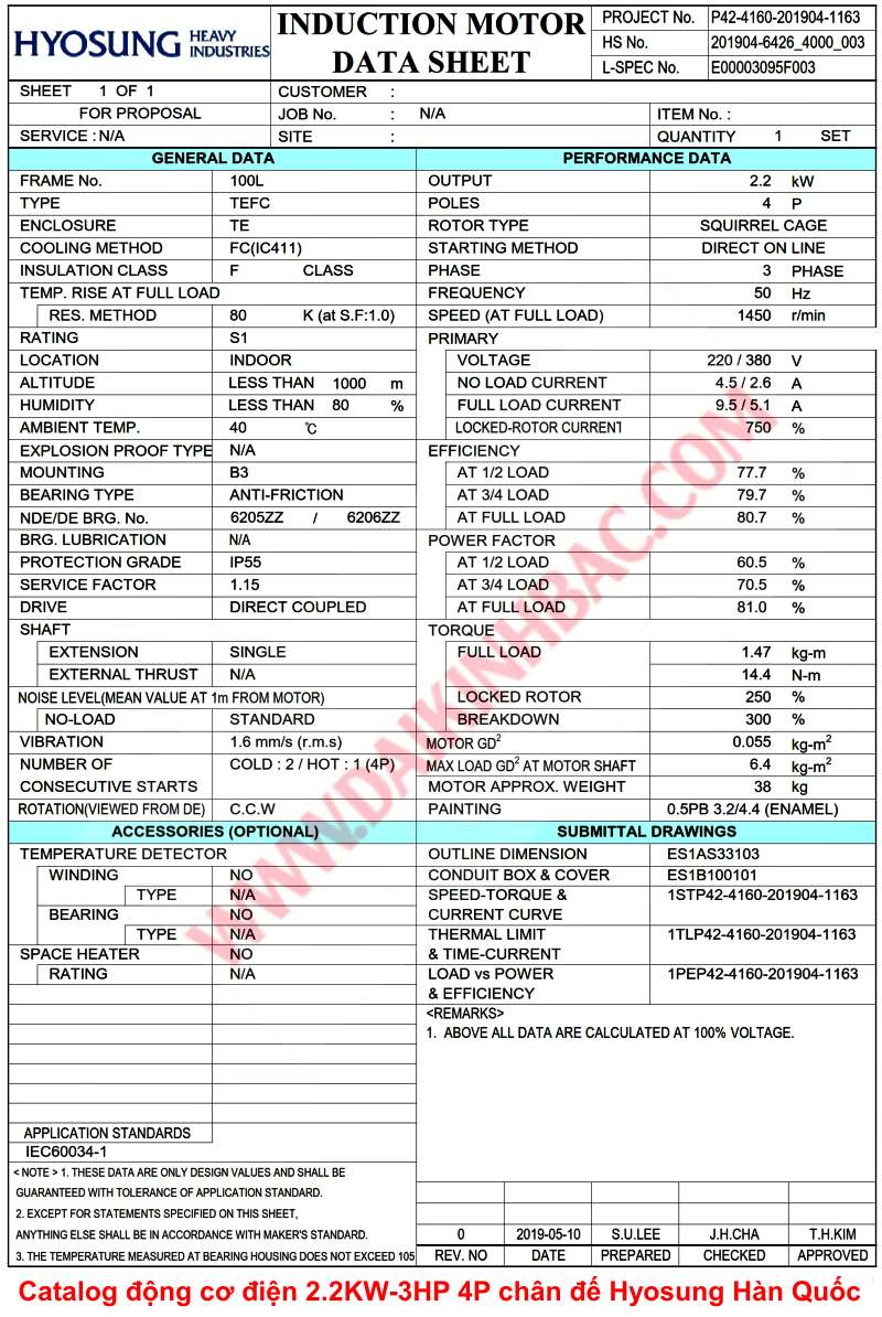 catalog-dong-co-dien-2.2kw-3hp-hyosung-han-quoc-chan-de-4p