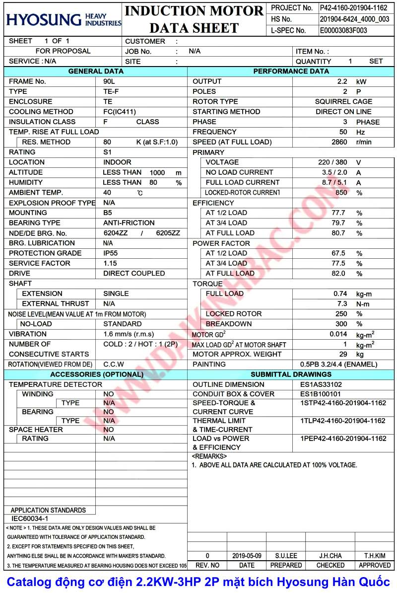 catalog-dong-co-dien-2.2kw-3hp-hyosung-han-quoc-mat-bich-2p