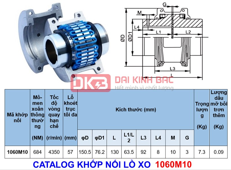 Catalog khớp nối lò xo 1060M10