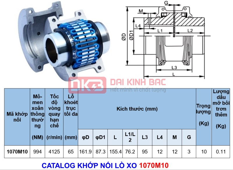 Catalog khớp nối lò xo 1070M10