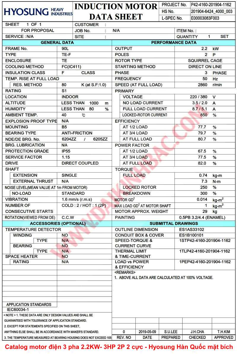 catalog-motor-dien-3-pha-2.2KW- 3HP-2p-2-cuc-hyosung-han-quoc-mat-bich