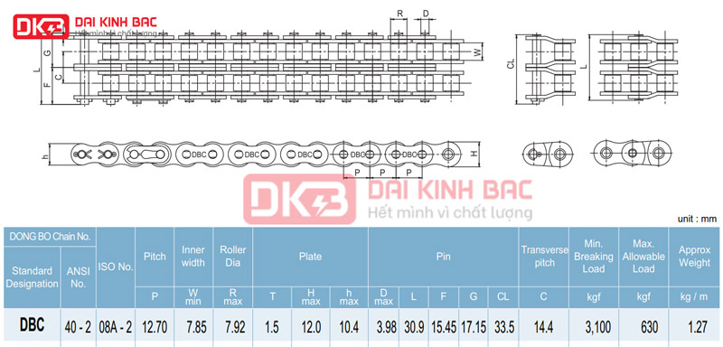 Xích Công Nghiệp DBC 40-2