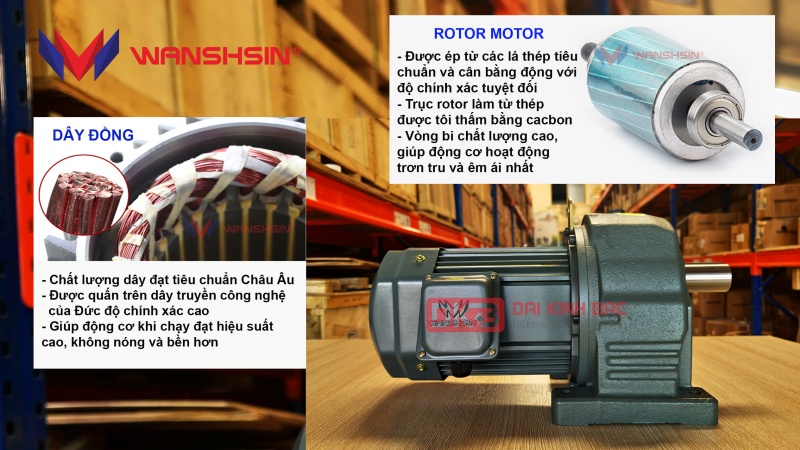 Motor Giảm Tốc Chân Đế Wanshsin 2.2kw