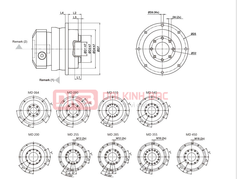 Hộp giảm tốc servo MD - APEX