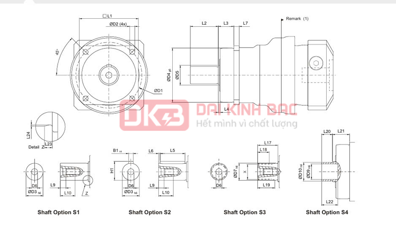 Hộp giảm tốc servo MF - APEX