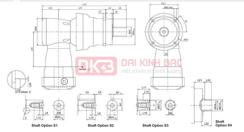 Hộp giảm tốc servo MFK - APEX