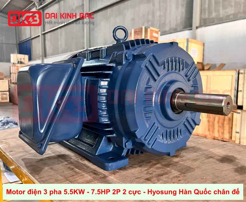 motor-dien-3-pha-5.5KW - 7.5HP-2p-2-cuc-hyosung-han-quoc-chan-de