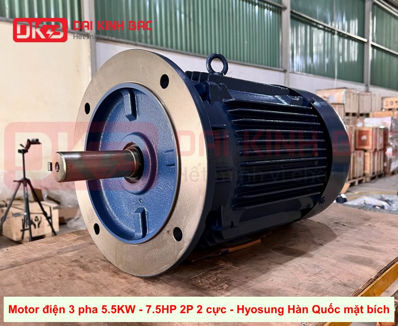 motor-dien-3-pha-5.5KW - 7.5HP-2p-2-cuc-hyosung-han-quoc-mat-bích