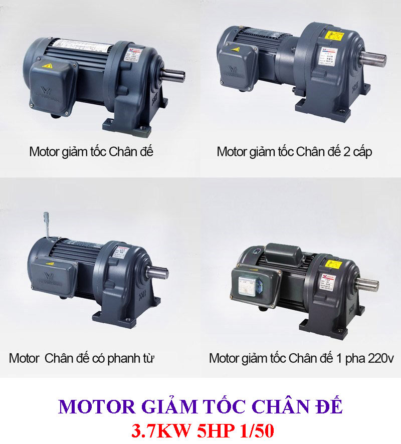 Motor giảm tốc chân đế 3.7Kw 5Hp 1/50