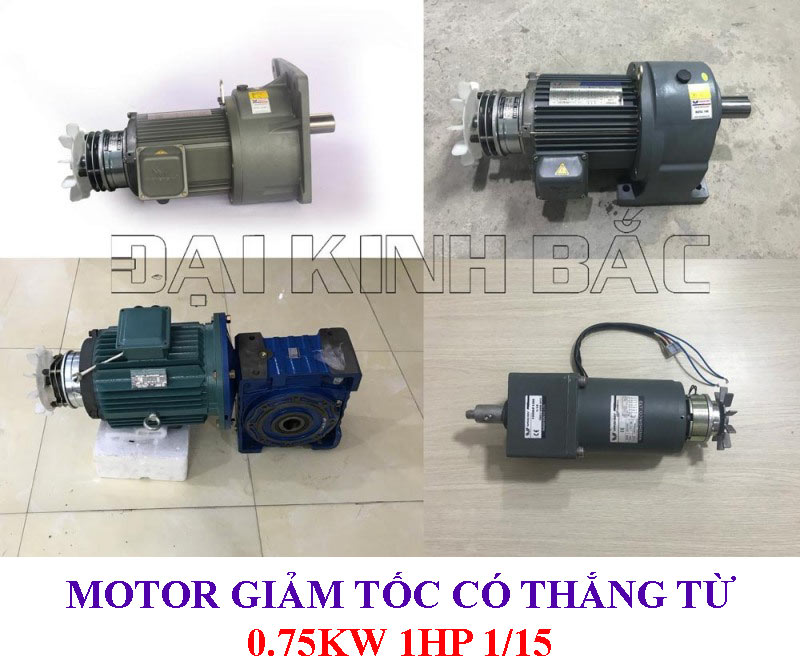 Motor giảm tốc có thắng từ 0.75Kw 1Hp 1/15