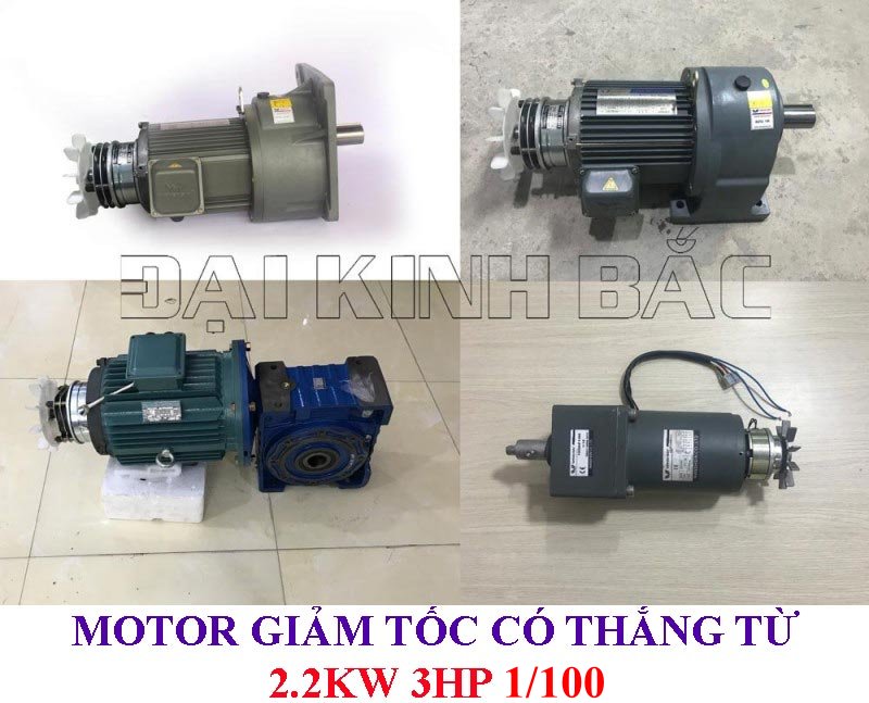 Motor giảm tốc có thắng từ 2.2Kw 3Hp 1/100