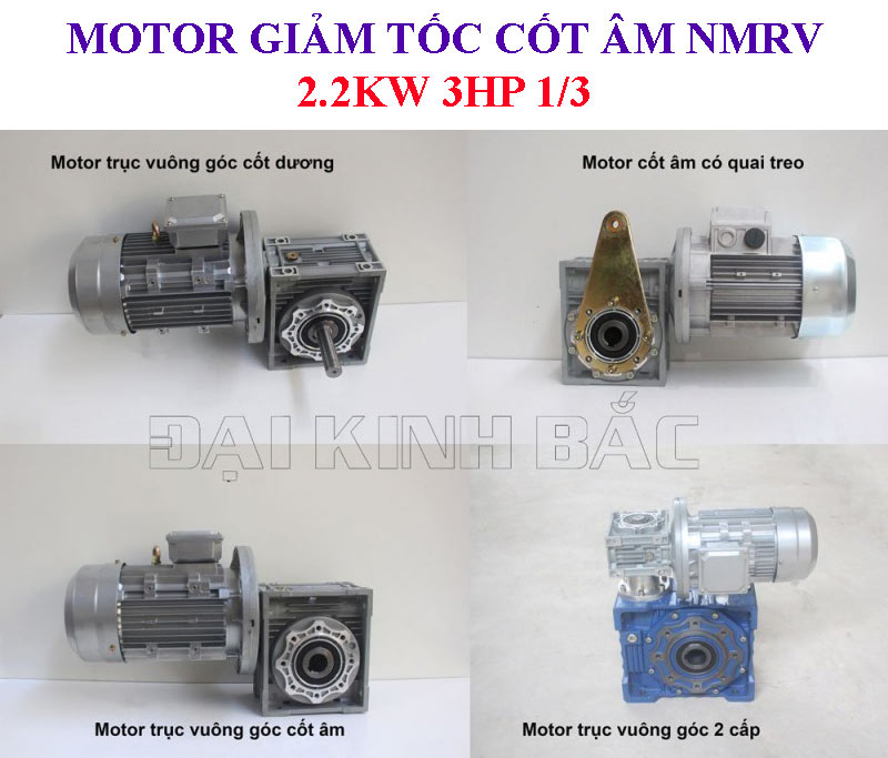 Motor giảm tốc có thắng từ 2.2Kw 3Hp 1/3