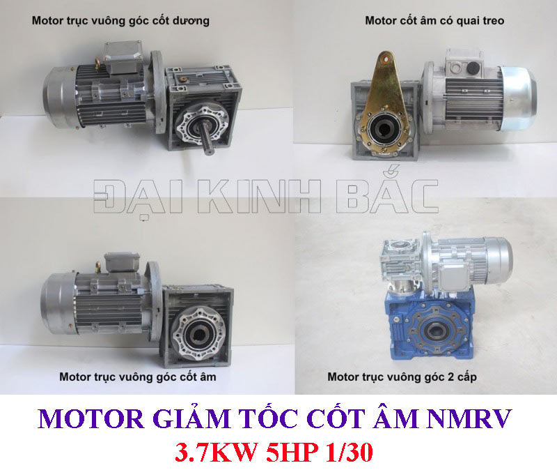 Motor giảm tốc cốt âm NMRV 3.7Kw 5Hp 1/30