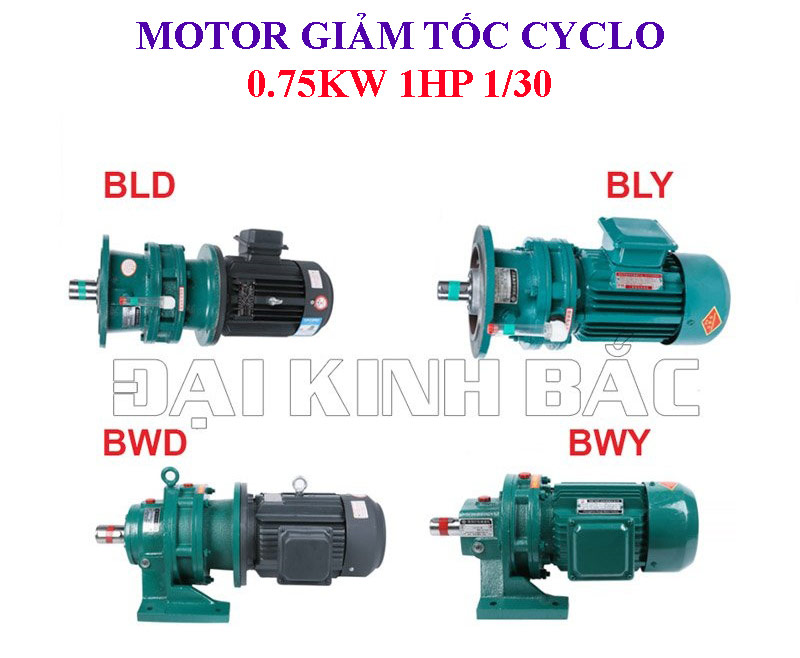 Motor giảm tốc Cyclo 0.75kw 1HP 1/30