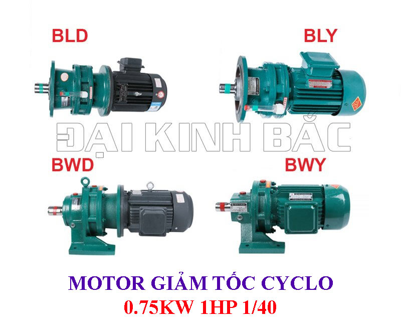 Motor giảm tốc Cyclo 0.75kw 1Hp 1/40