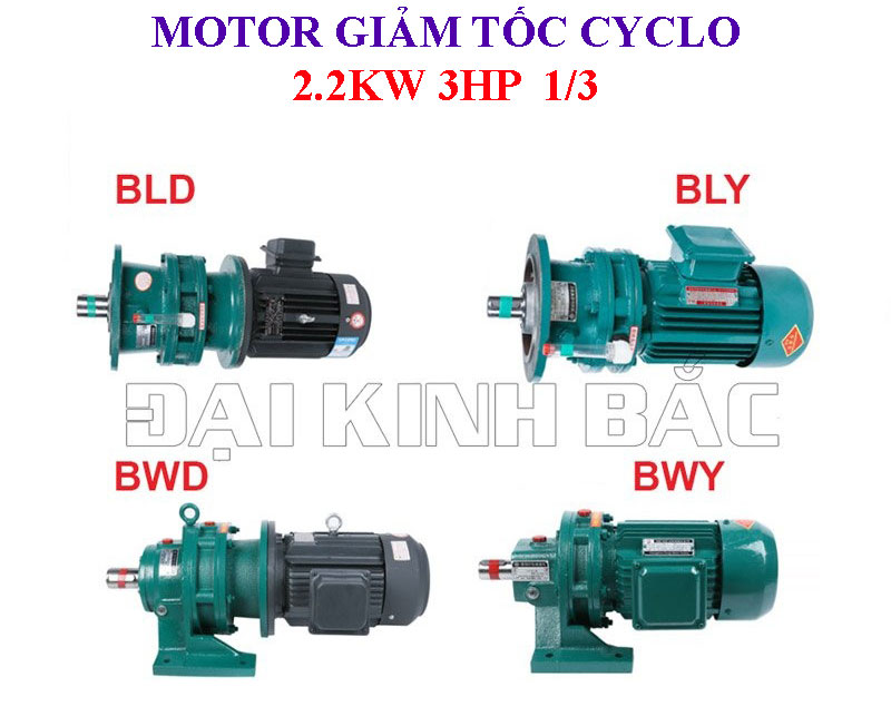 Motor giảm tốc Cyclo 2.2Kw 3Hp 1/3