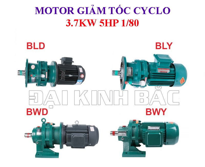 Motor giảm tốc Cyclo 3.7Kw 5Hp 1/80